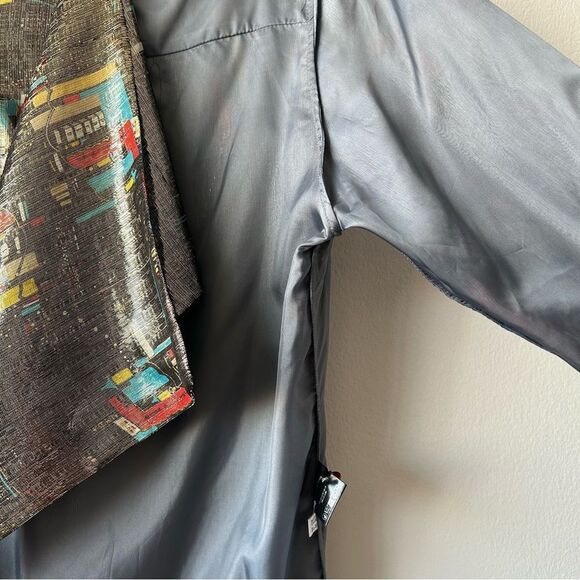 J.W.Anderson Shimmering Silk Blouse with abstract cityscape pattern - Picture 14 of 14